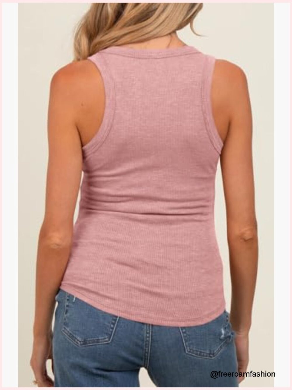 Maternity V-Neck Tank Top Stretchy Polyester Blend Sleeveless Pregnancy Shirt - Picture 2 of 6